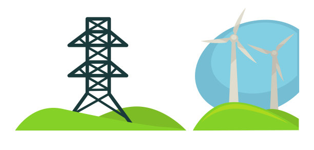 金属塔用于电线和风力发电图片下载