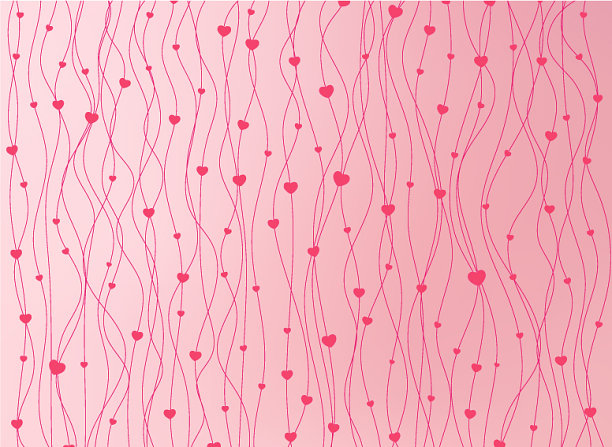 情人节快乐，竖条纹粉红色波浪图片下载