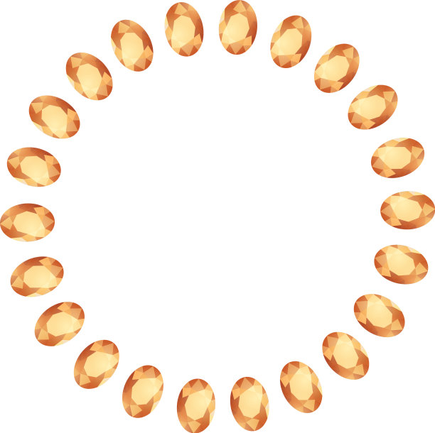 卡通宝石圈框图片下载