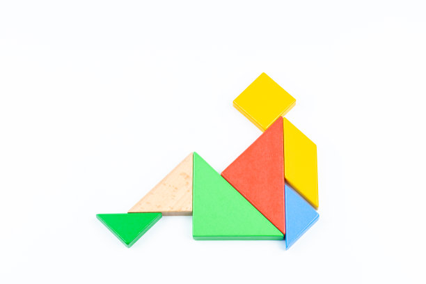 七巧板坐图片下载