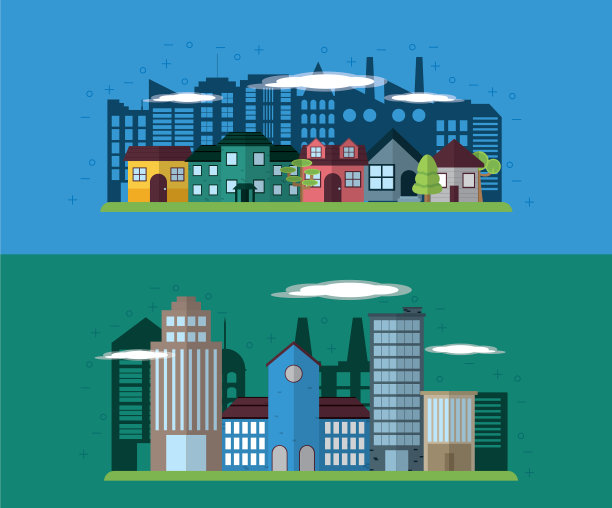 绿色城市的概念图片下载