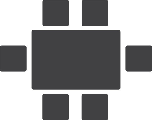 俯视图餐厅家具图标图片下载