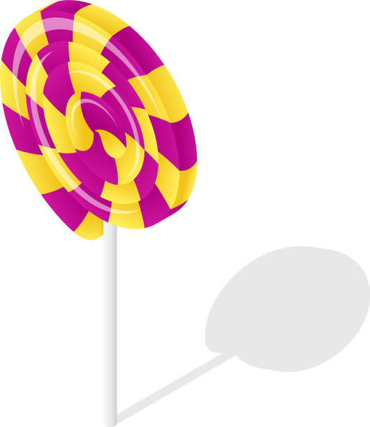漩涡糖果棒图标等距风格图片下载