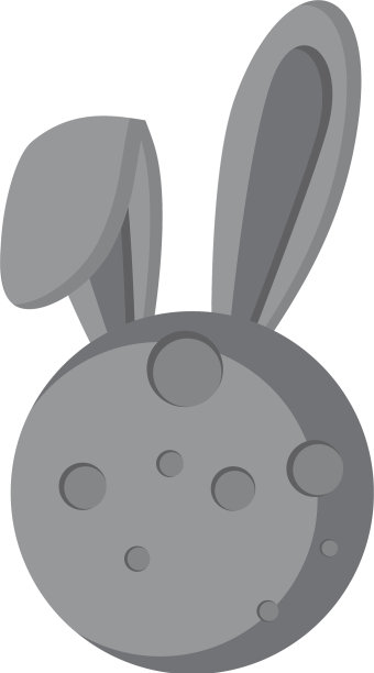 月亮兔主题艺术标志图片下载