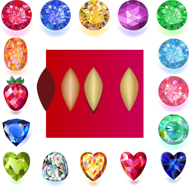 彩色宝石套装图片下载