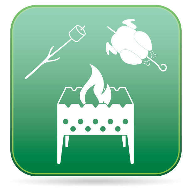 火盆和风和鸡的图标图片下载