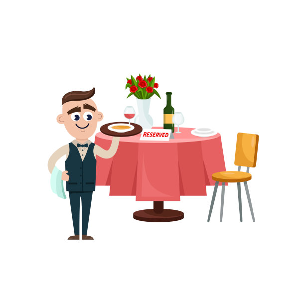 餐厅餐桌上预留的招牌图片下载