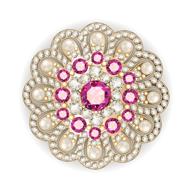 曼荼罗胸针首饰设计元素几何图片下载