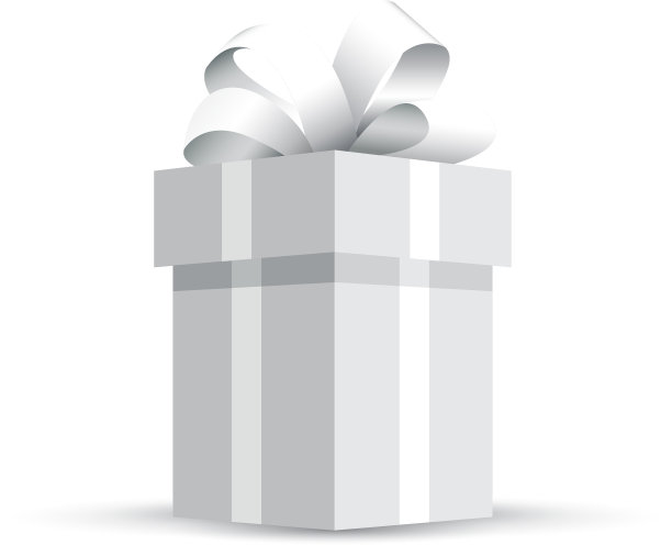 灰色包装的礼物图片下载