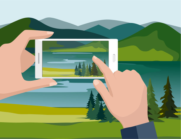 拍摄自然景观的人图片下载