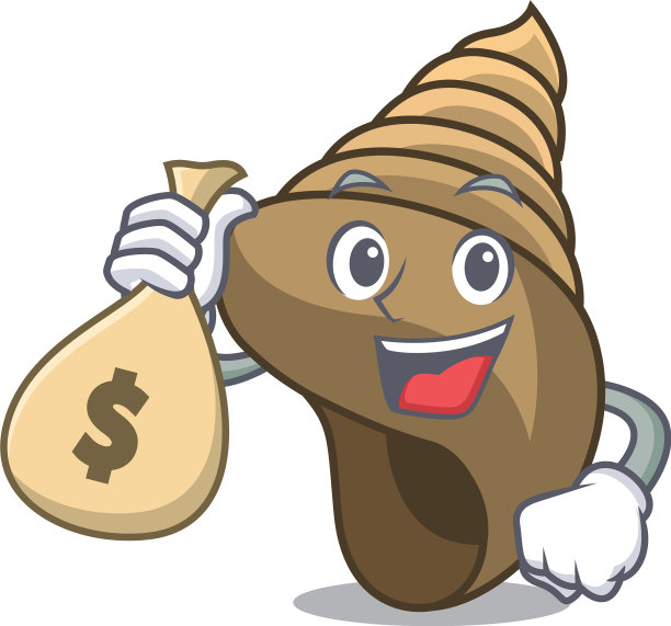 以钱袋螺旋壳人物卡通图片下载
