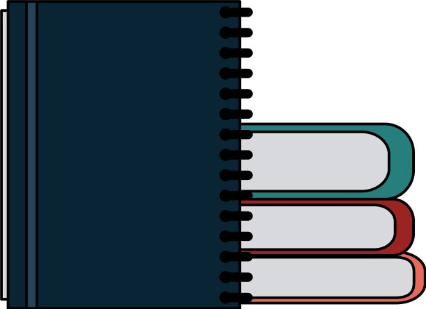 书籍和笔记本图标形象图片下载