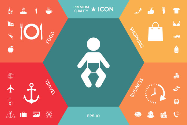 婴儿象征图标图片下载