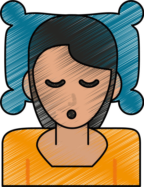 女人睡觉的卡通图片下载