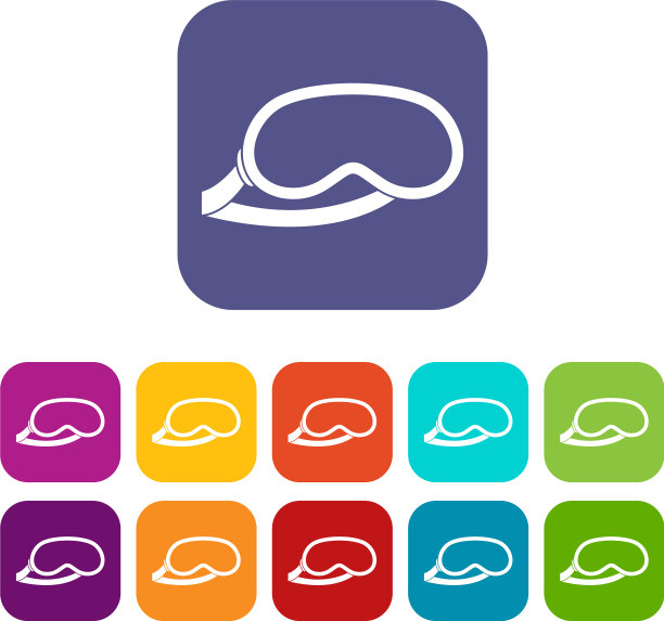 保护眼罩睡觉图标设置平图片下载