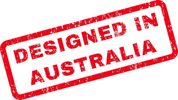 设计在澳大利亚文本橡胶邮票图片下载