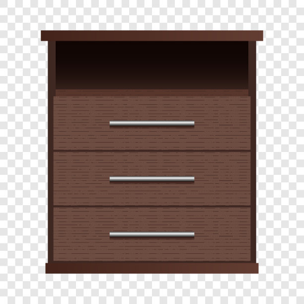 棕色抽屉模型现实风格图片下载