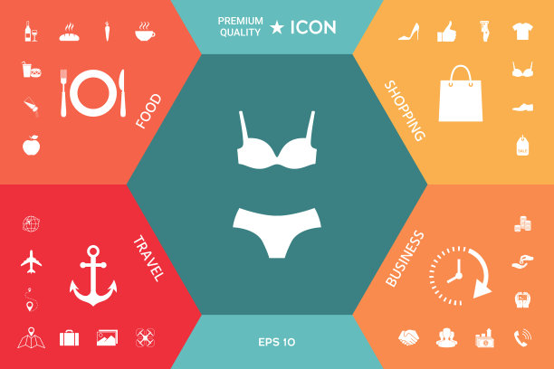 套式内衣或泳装两件套比基尼图片下载