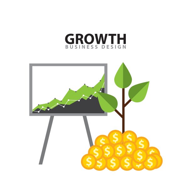 业务增长为扁平图标提供资金图片下载