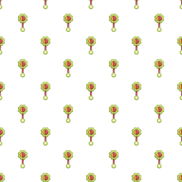 彩色婴儿摇铃图案图片下载