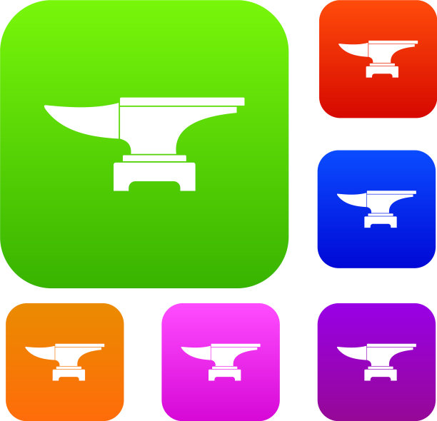 重金属黑色铁砧集色图片下载