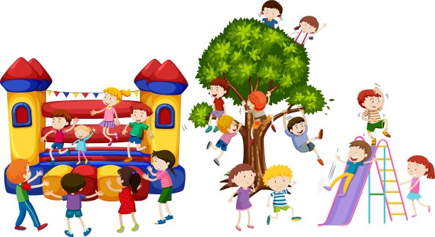 孩子们在操场上玩耍图片下载