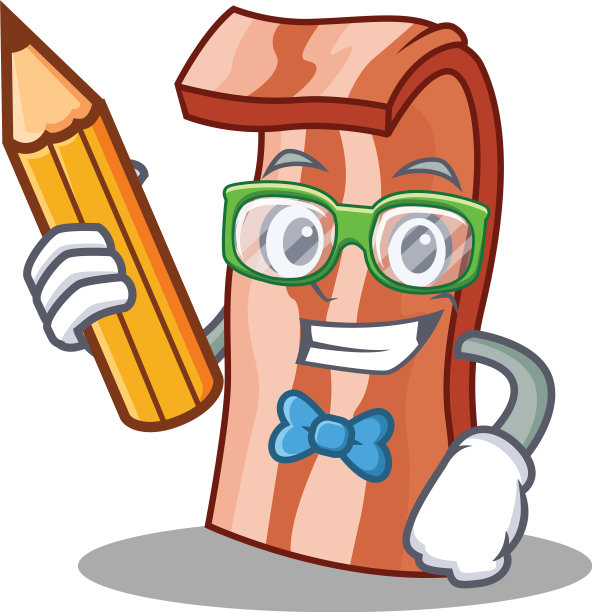 学生培根人物卡通风格图片下载