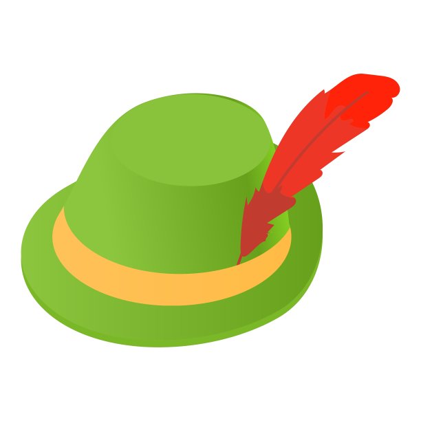 爱尔兰帽子图标图标卡通风格图片下载