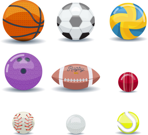 各种游戏球的图标集图片下载