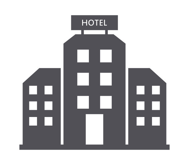 酒店建筑图标图片下载