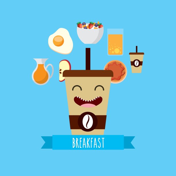 美味营养的早餐特点图片下载