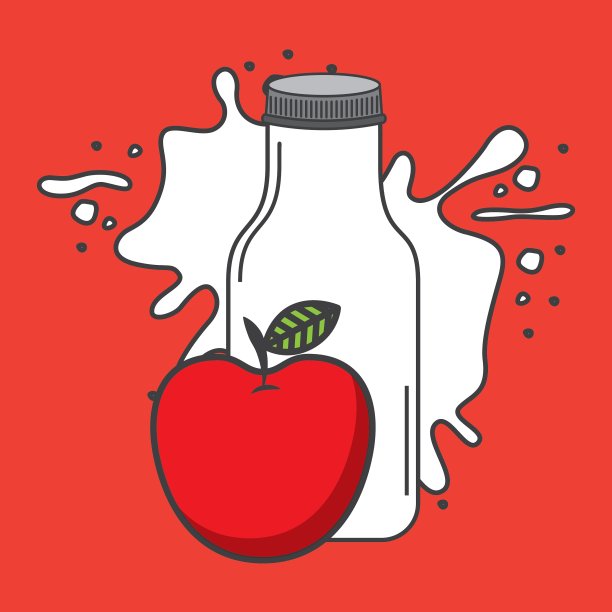 果汁水果瓶剪影图标图片下载