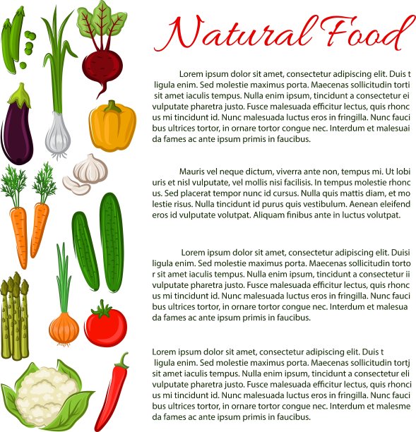 有蔬菜的素食海报图片下载