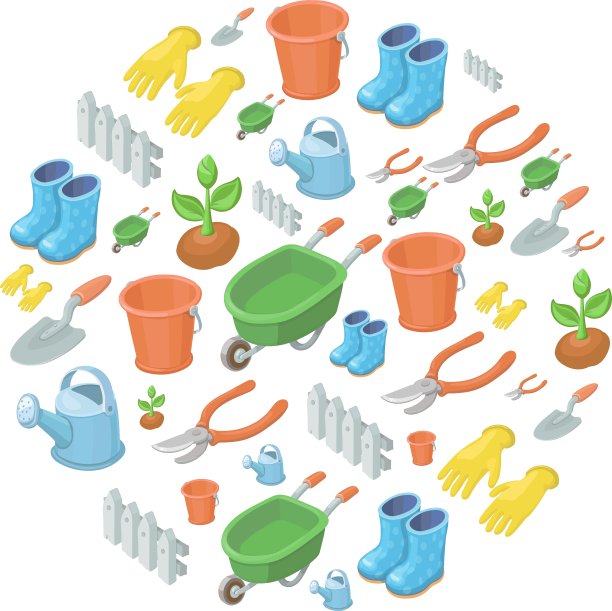 园林工具的背景图片下载