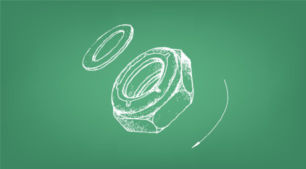 图纸上尼龙插入锁紧螺母示意图图片下载