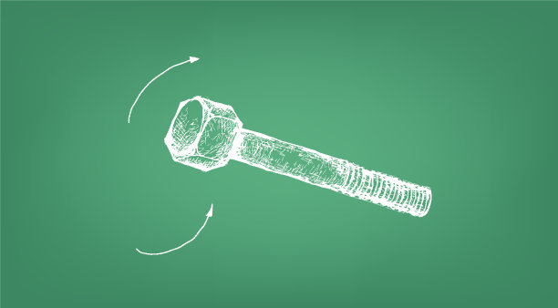 图纸上六角螺栓示意图图片下载