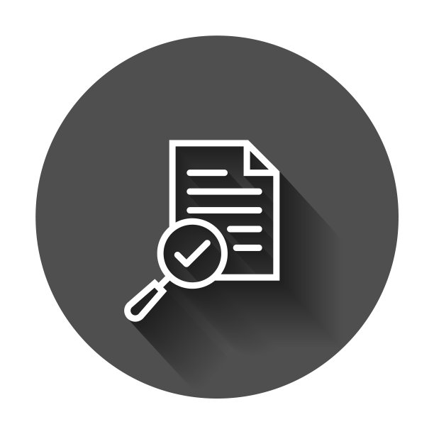 以扁平化的方式审查文件计划图标图片下载
