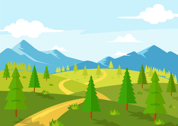 美丽的道路自然春色季节景观景观图片下载