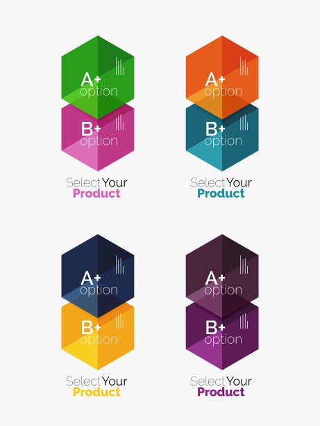 一组抽象选项导航模板图片下载