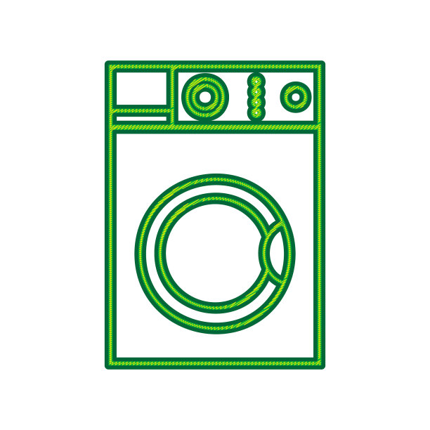 洗衣机标志柠檬涂鸦图标图片下载