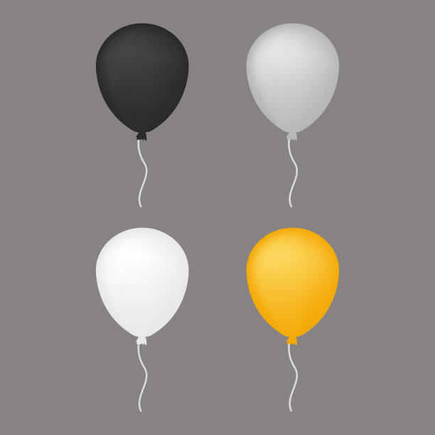 白灰色的气球图片下载