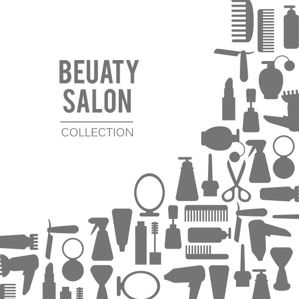 美容店背景手绘图片下载