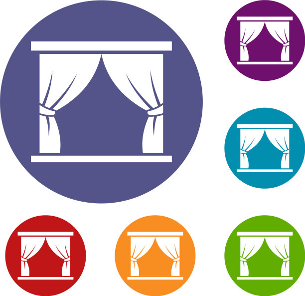 舞台上的幕布，图标设置图片下载