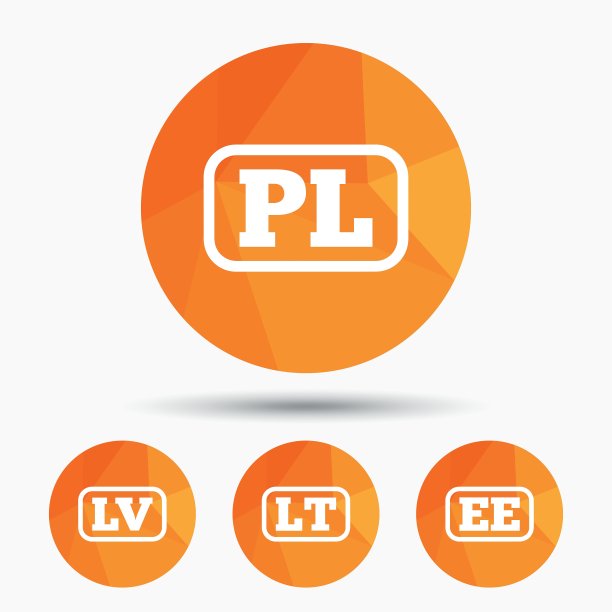 语言图标PL LV LT和EE翻译图片下载