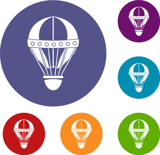 复古的热气球图标集图片下载
