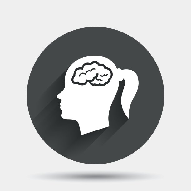 头与脑标志图标女性女性头图片下载