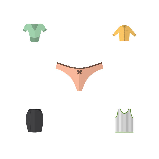 平的图标连衣裙套休闲背心内衣图片下载