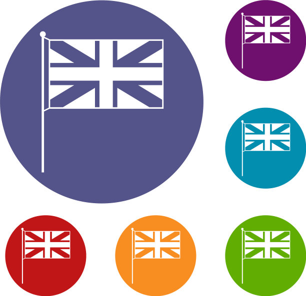 英国国旗图标套装图片下载