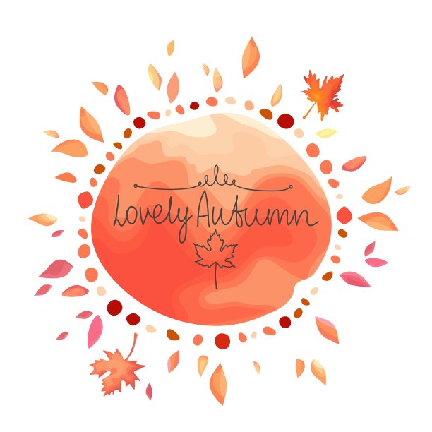 秋红色背景文字图片下载