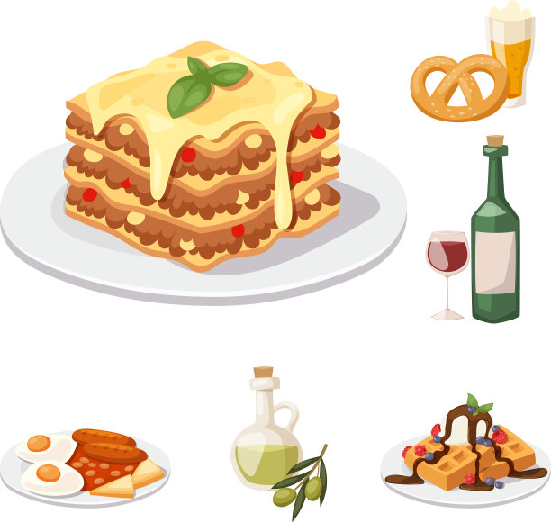 欧洲美食美食晚餐美食展示图片下载